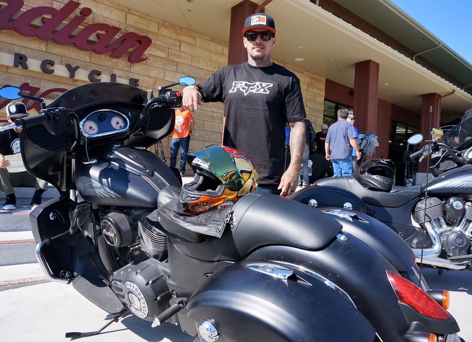 IndianBikesAU's tweet photo. Good dude Carey Hart showing his good taste at the Sturgis Motorcycle Rally.
#Sturgis https://t.co/cmbncWxBwK