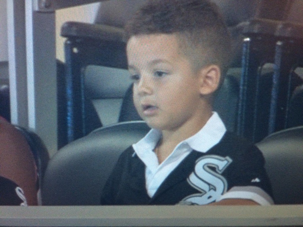 Chuck Garfien on X: Jose Abreu's son Dariel wearing a Jose Abreu jersey,  getting ready to watch his dad play tonight.  / X