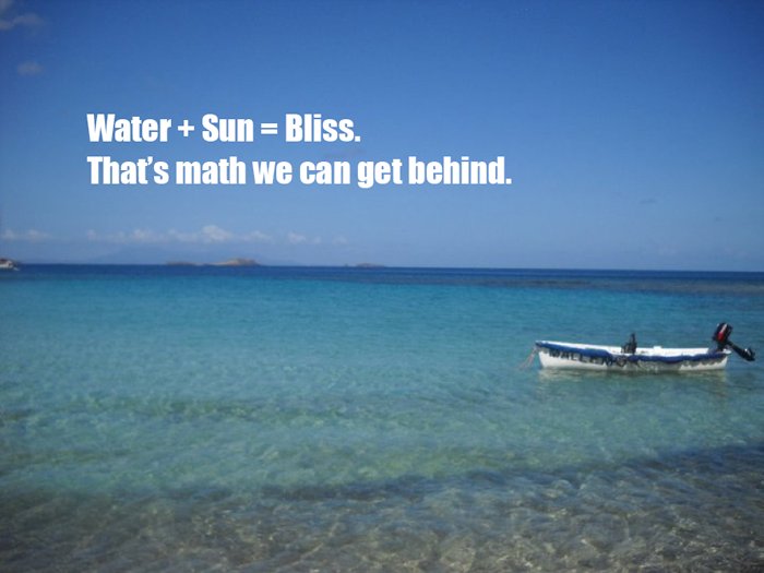 S4Suncare's tweet photo. Water + Sun = Bliss. That’s math we can get behind. #PuertoRico #Culebra https://t.co/wUA2rZsaE4