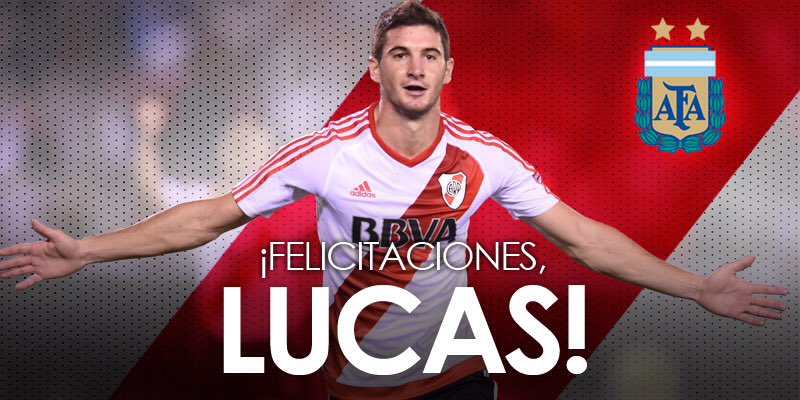 RiverPlate's tweet photo. El delantero de #River, @lucasalario13, fue convocado a la Selección Argentina. ¡Dejale tu mensaje al goleador! 🇦🇷 https://t.co/cVXkFe16Ef