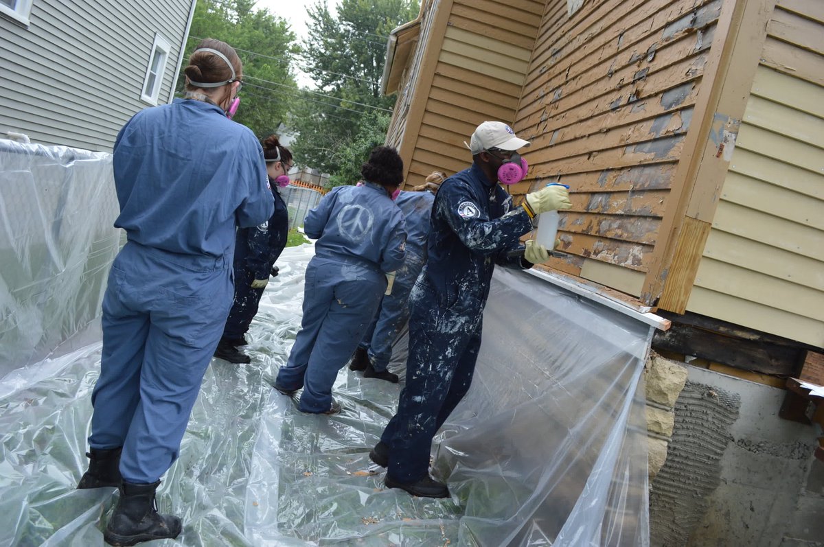 SaveCRHeritage's tweet photo. https://t.co/46Fp5Q5ij0 Thanks @AmeriCorpsNCCC for all your hard work! #PreservationInProgress https://t.co/2FurYPNw0i