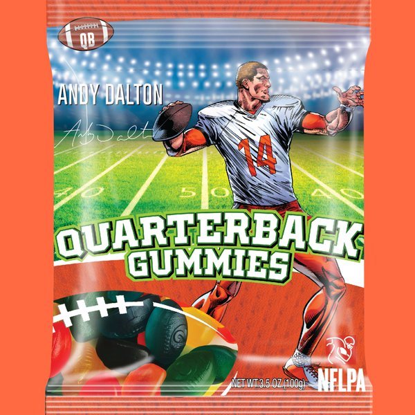 QBGummies's tweet image. #WhoDey! #Bengals fans, grab your #AndyDalton #qbgummies and #letsroar #candykickoff!