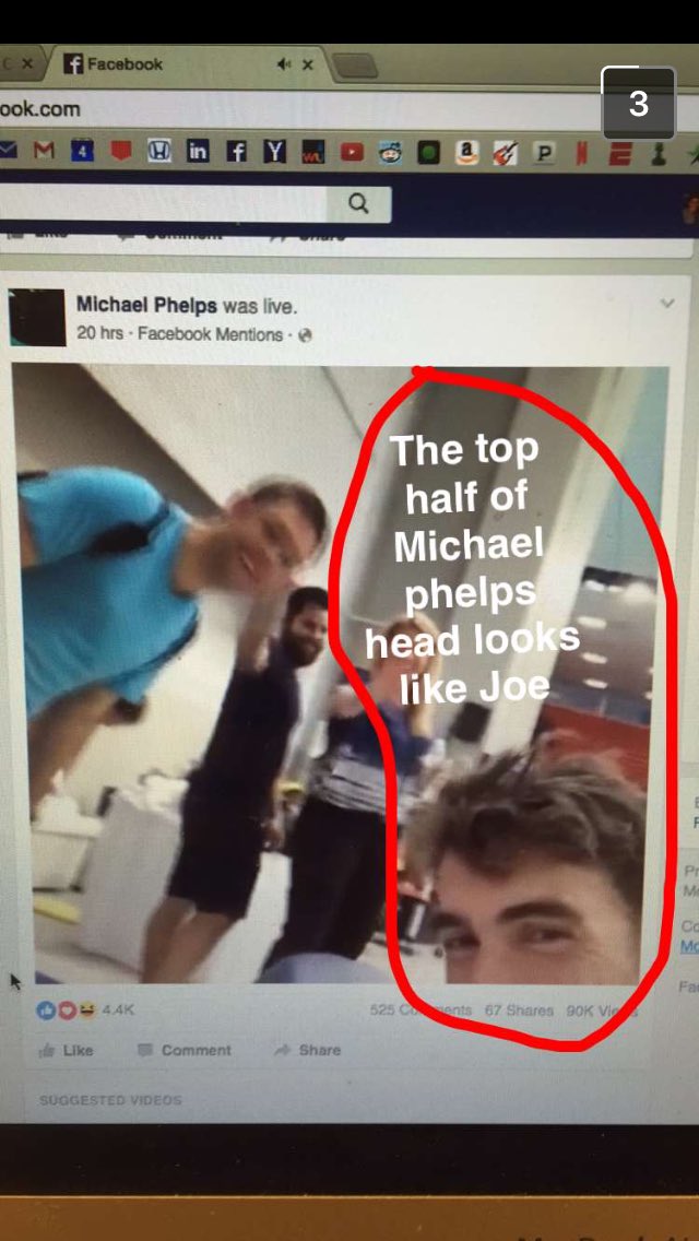 Jobes__'s tweet image. Michael Phelps is sick. In related news, this snap I recieved