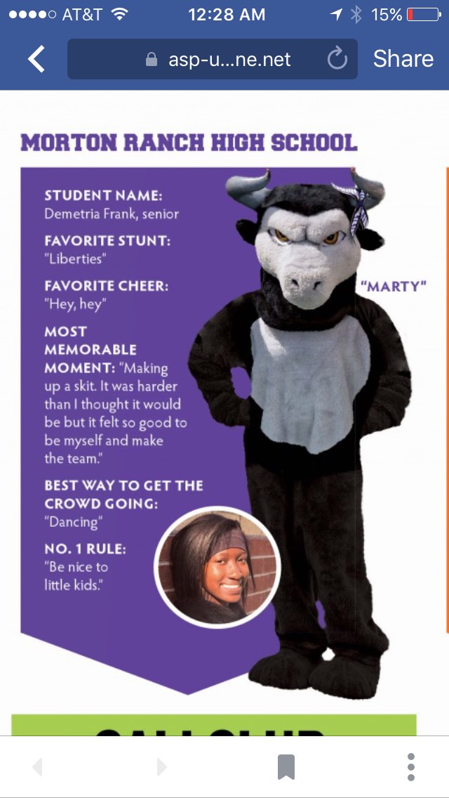 mrhsmavscheer's tweet photo. Thank you Katy magazine! #purplepride #mrhscheer https://t.co/gwCRVu9NYX