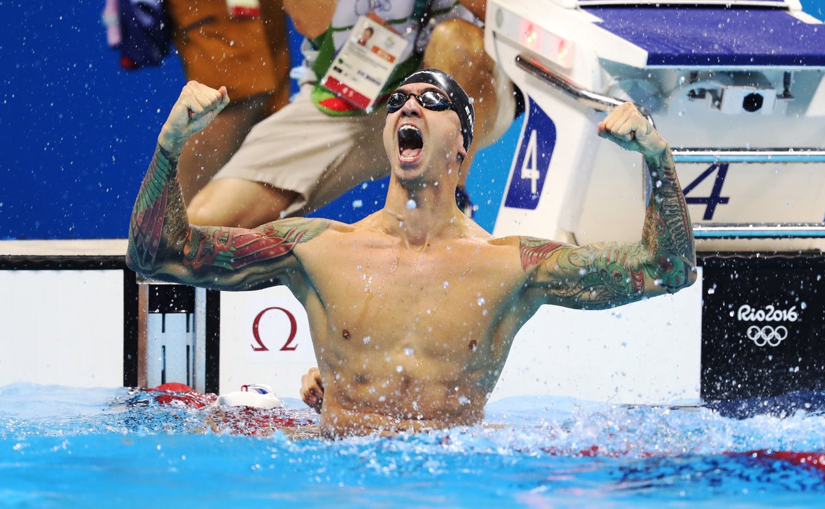 espn's tweet image. Wow. 

American Anthony Ervin, 35, is the oldest indiv. gold medalist in Olympic swimming history...by over 4 years!