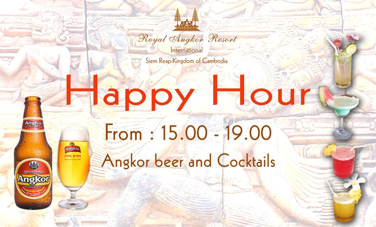 Ecommerce2016's tweet image. Happy hour available at royalangkorresort.com