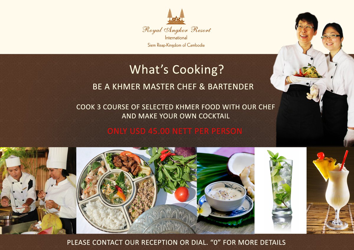 Ecommerce2016's tweet image. Try cooking class at Royal Angkor Resort &amp;amp; Spa!, Siem Reap, Angkor Cambodia!
