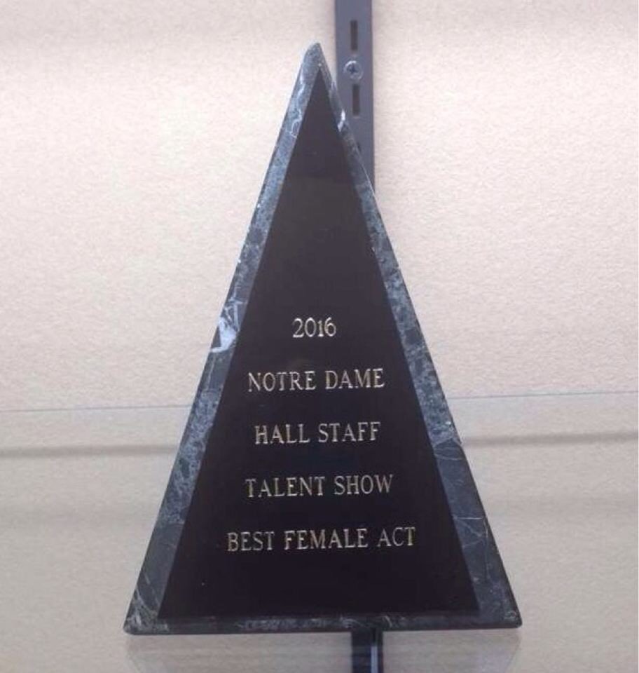 Flaherty RAs brought home the gold tonight! Way to go, ladies! Best dorm on campus starting off strong🏆💜