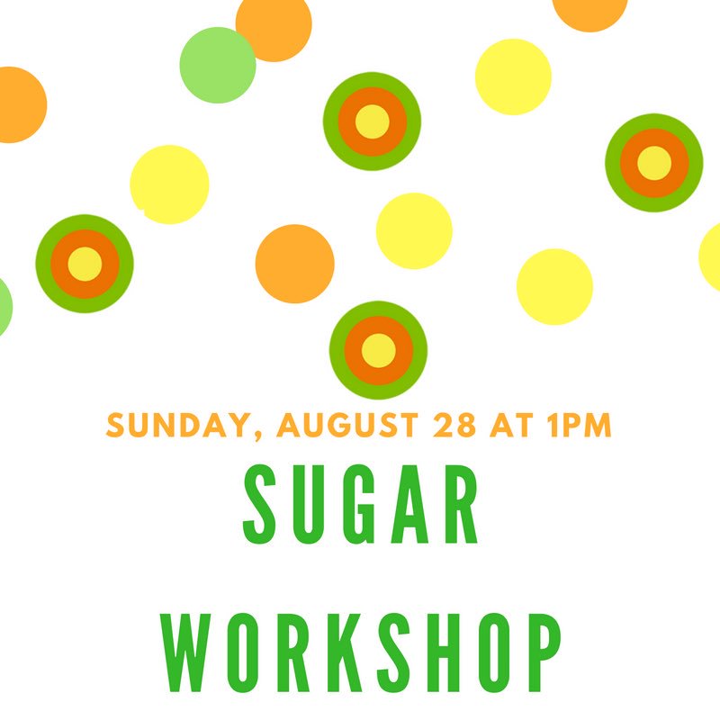 TDMLosGatos's tweet photo. Join us for a workshop about sugar! Sunday August 28 at 1pm with The Sustainable Balance #tdmlg https://t.co/In3DqYxSel