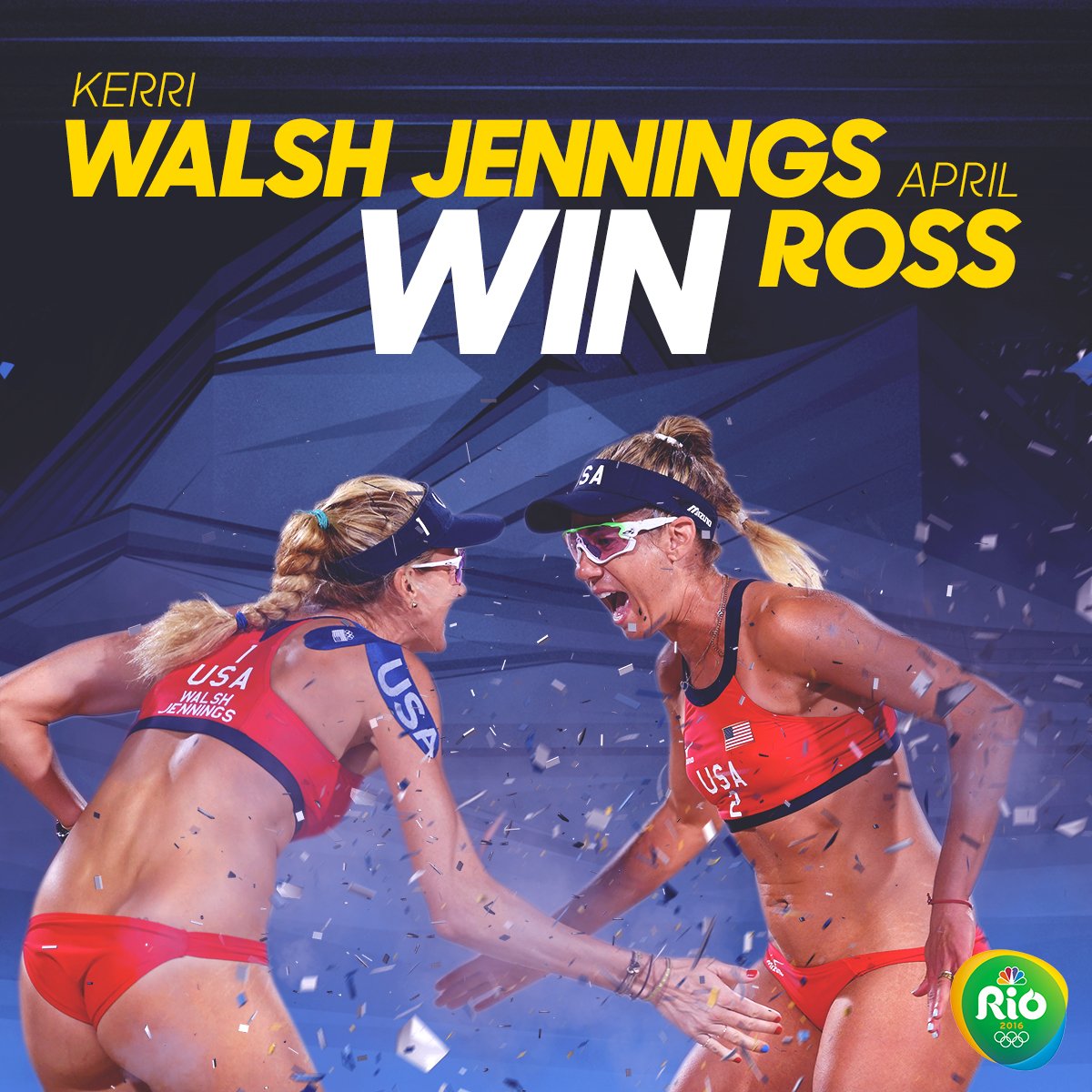 .<a href="/kerrileewalsh/">Kerri Walsh Jennings</a> and <a href="/AprilRossBeach/">April Ross</a>  just keep WINNING! #Rio2016