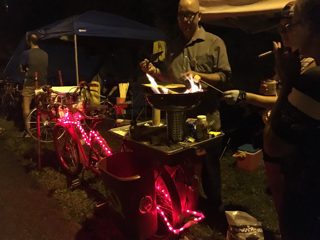 bridgetkromhout's tweet photo. Bike-powered grilled cheese for @theRealMEATMANE to hand out! #powderhorn24 https://t.co/ppgDUbPOyy