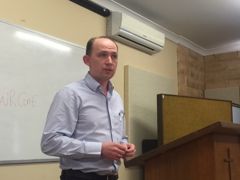 glenobrien's tweet photo. Dr Arseny Ermakov speaking on reimagining holiness as "presence" rather than "separation" at #ACWRConf Brisbane https://t.co/IhWbLcU5KM