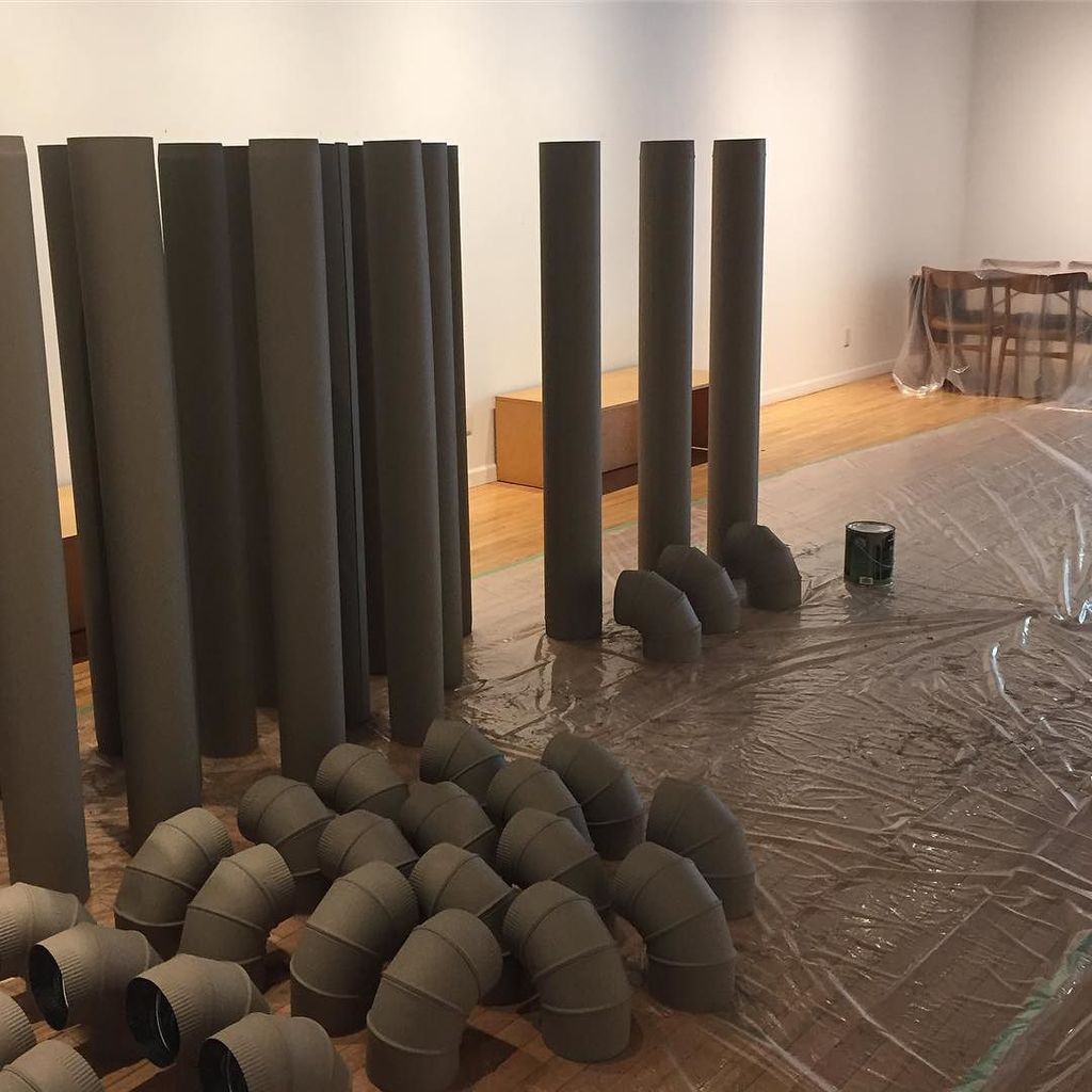 GibsonGallery's tweet photo. Summer renovations again. Painted new duct work to allow us to occupy our 2nd floor. #ldno… https://t.co/AGwOjLqfVW https://t.co/rosJELUiee