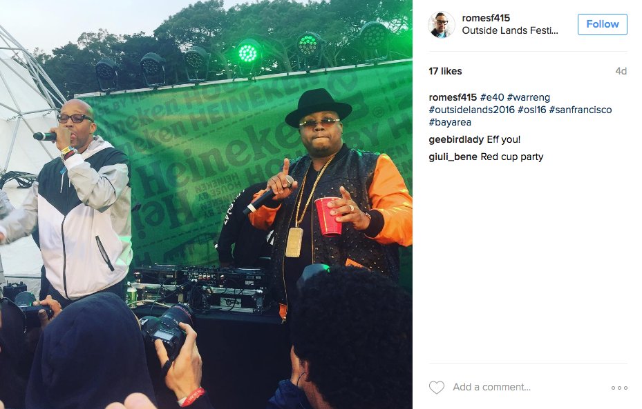 TheThizzler's tweet photo. This week @E40 and Kehlani turned up at Outsidelands: #ThisWeekInTheBay:
https://t.co/xwIBpXHPzp https://t.co/v5P553j5d6