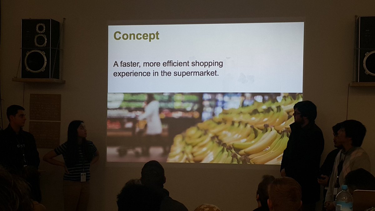 summeroftech's tweet photo. Team 3 enable quick navigation around supermarkets using bluetooth beacons #SmartRetail #IoTHackfest @Umajin https://t.co/jkaOr8zEL5