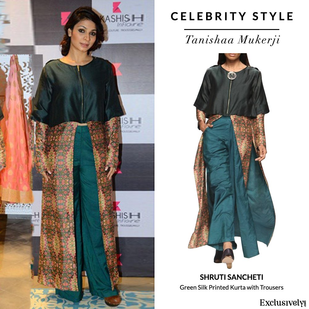 ExclusivelyCom's tweet image. Shop for this Tanishaa Mukerjee beautiful outfit by Shruti Sancheti - goo.gl/CZfbo3