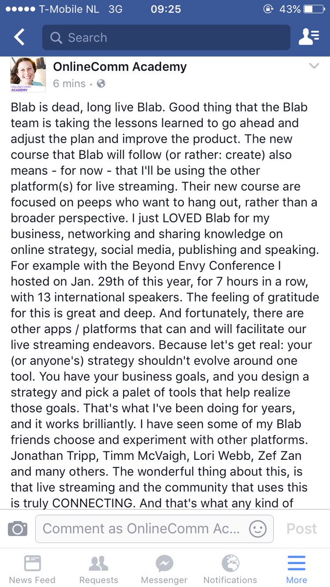 Jojanneke's tweet image. 'Blab is dead, long live Blab': the article by @blab (medium.com/@shaanvp/blab-…) and my take on it. &amp;gt;&amp;gt;