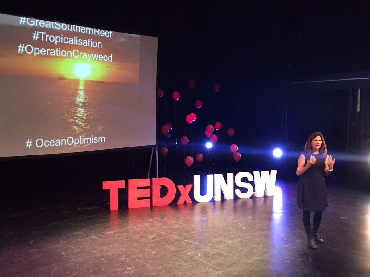 stephengoliver's tweet photo. Fabulous #Ted talk on the rise of #oceanoptimism by the super smart @adriatix #tedxunsw #operationcrayweed https://t.co/nfA5EP6FfZ