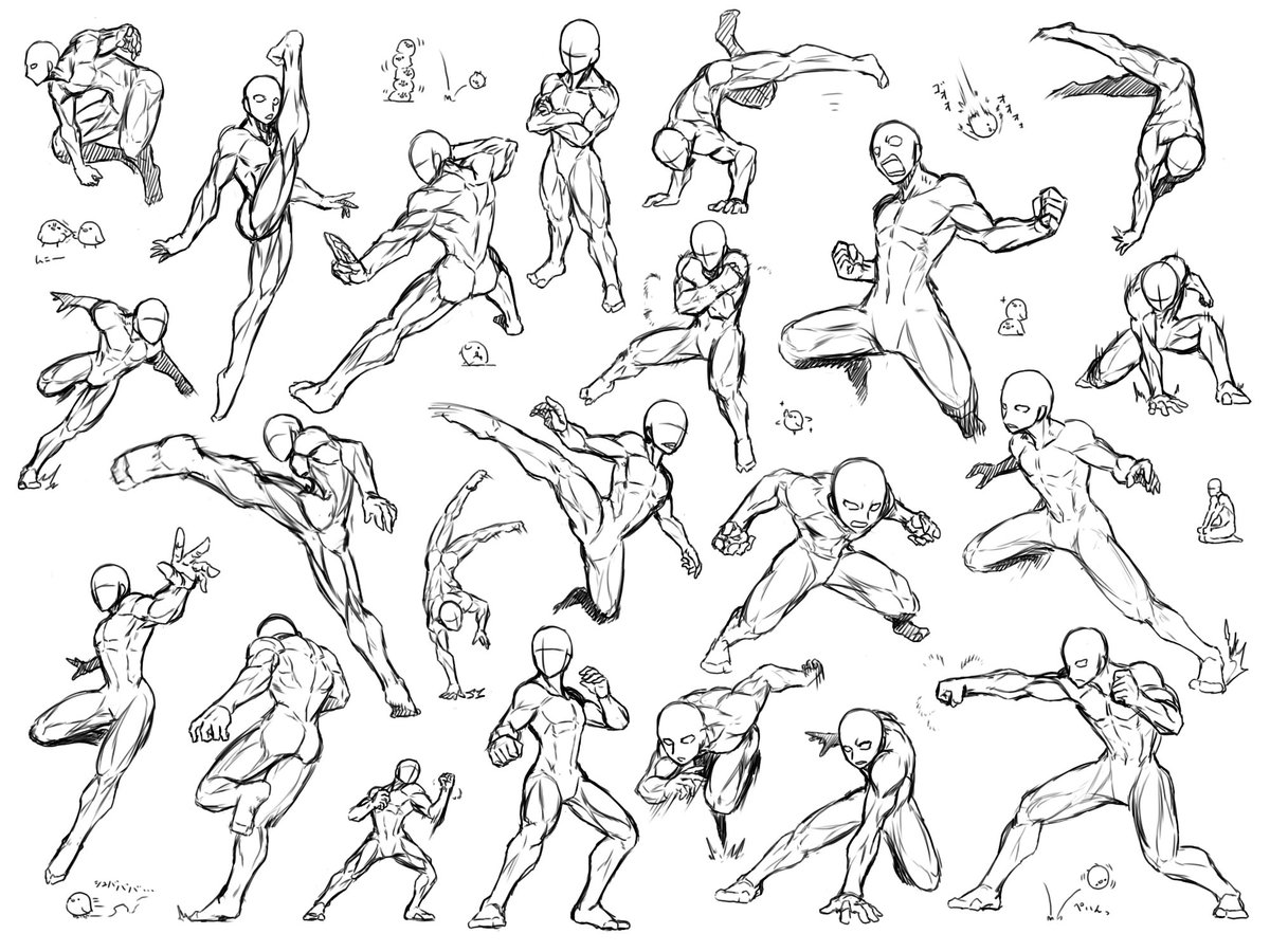 다양한 액션 포즈 드로잉 #액션 #포즈 #자료 #아트인지 #Action #Pose #Reference #ArtInG.