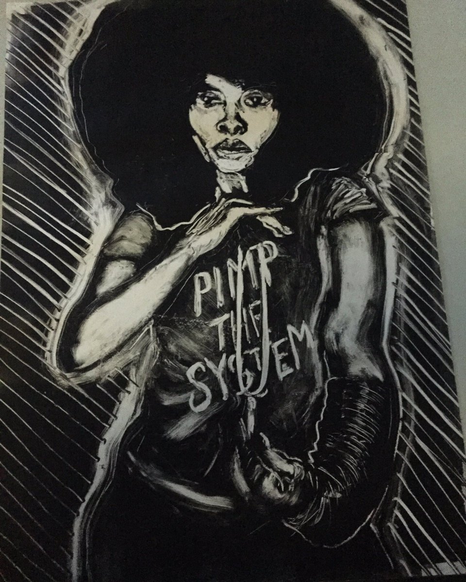 pineconepookie's tweet photo. @fatbellybella #ErykahBadu #monotype #printmaking #art #inspiration #pimpthesystem #beautiful #artwork https://t.co/TFmGC2Qg52