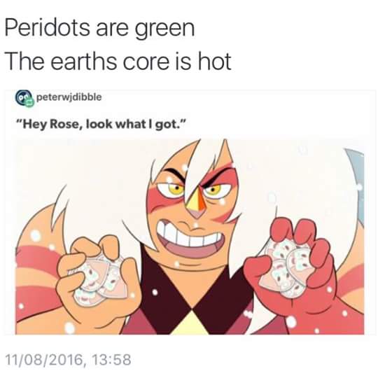 SmolGayAlien420's tweet photo. No Jasper you don't deserve any Pearl points. Go give yourself a Jasper point. And no Peri points for you either. https://t.co/NOLvTnJZqH