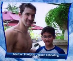 SVTJonsson's tweet image. Så skön story! 13-årige singaporianen Schooling fick möta sin idol Phelps 08, i natt slog han MP på 100 fjäril i OS!