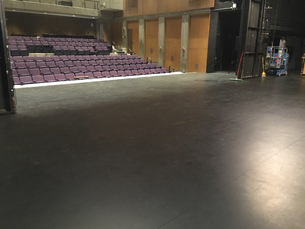 LANEY College theater has a new stage floor!!!
