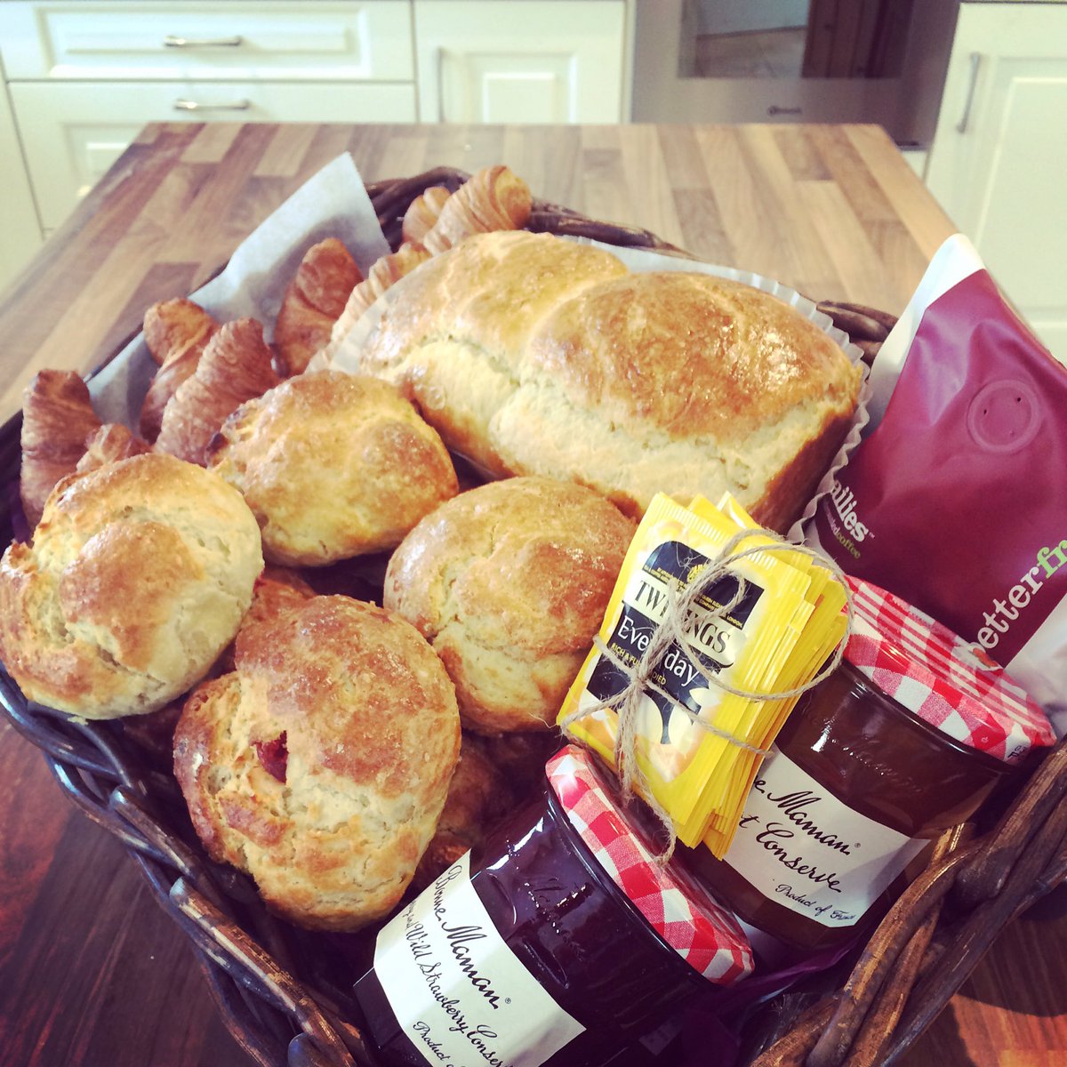 Fresh home baked scones, brioche &amp; pancakes and other yummies of to a bridal party this morning. Happy wedding day!