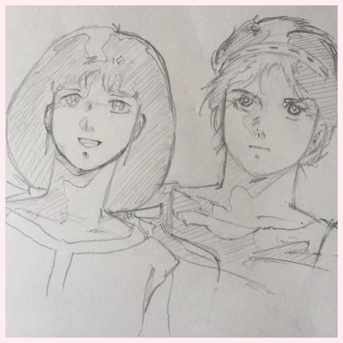 #血縁者に絵の上手い人はいるか
美大へ行った母上が高1の時の絵…可愛い 