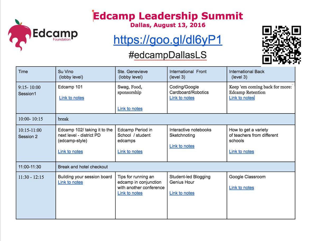 EdcampUSA's tweet photo. Check out the Session Board - Edcamp Leadership Summit in Dallas! https://t.co/8RUJLbfcsX #edcampDallasLS #edcamp https://t.co/Okh6oXpH0v
