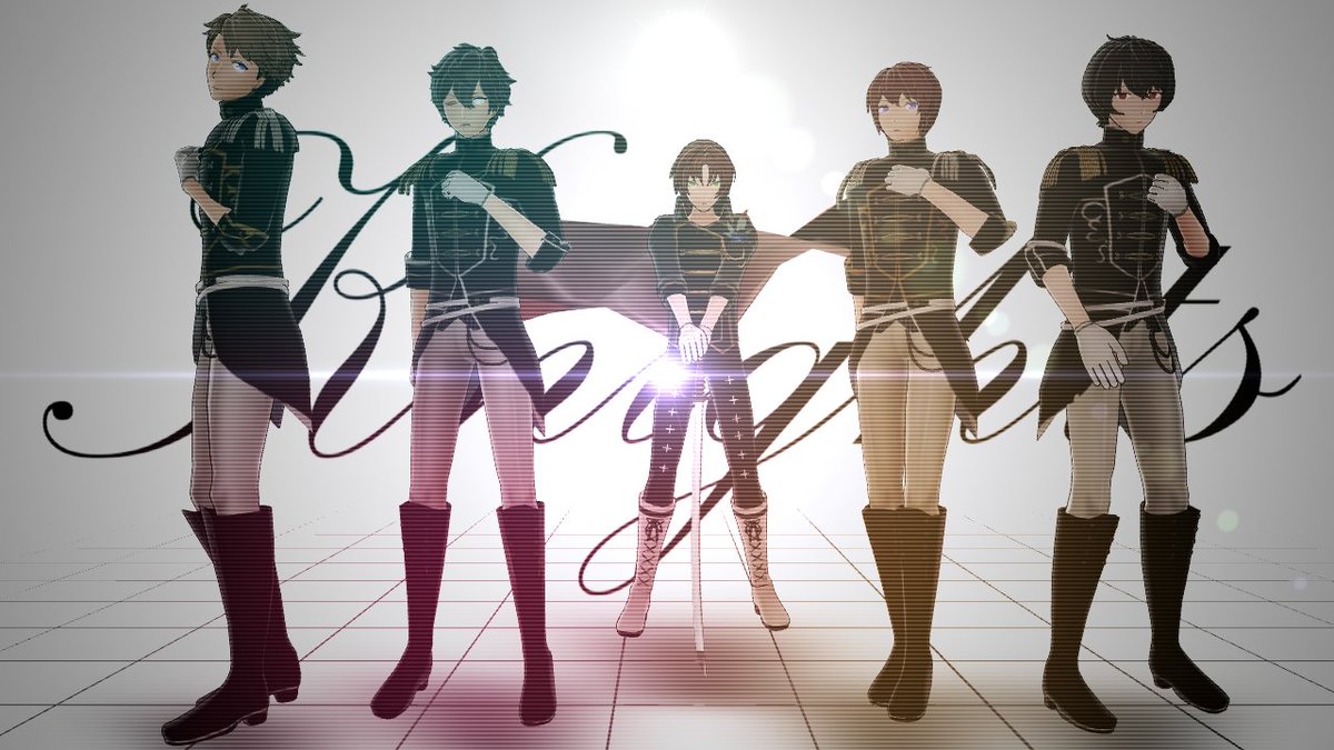 もこ リズさん Lizutty よりイラストを提供していただきまして静画を作成しました Knights Mmdあんスタ写真部 ラフ画をmmderさんがmmd静止画にリメイクしてくれる