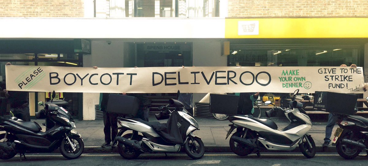 #Boycott <a href="/Deliveroo/">Deliveroo</a>! #MakeYourOwnDinner No #Slaveroo #LivingWageNow Support the Strike Fund: crowdpac.co.uk/campaigns/47/t…