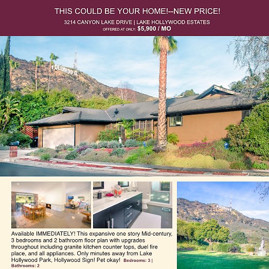 CharlesMalki's tweet photo. #HollywoodHills #LakeHollywoodEstates #LosAngeles #ForLease #NewPrice ONLY
💲5,900 / mo https://t.co/2Jz0gkfNz9