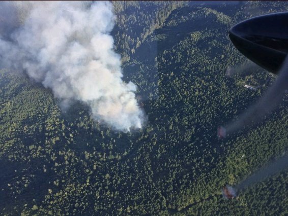 CAL_FIRE's tweet image. Firefighters are battling a 20 acres fire off Bair Rd., west of Willow Creek (Humboldt Co). #SummitFire