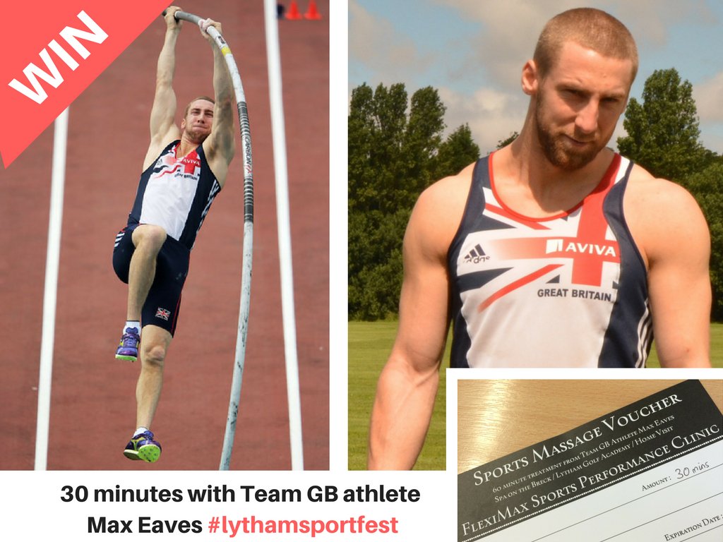 RT and Follow for a chance to #WIN 30 minutes with Team GB athlete Max Eaves #lythamsportfest #competition #giveaway