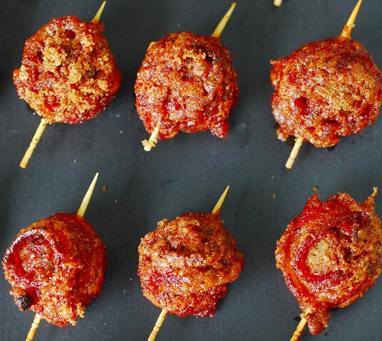 MeatboxLondon's tweet photo. Give these Sweet &amp; Spicy #Bacon Wrapped Meatballs a bang from @TheGunnySack  https://t.co/gte3llqaBj #BaconLover https://t.co/seLN10S0nu