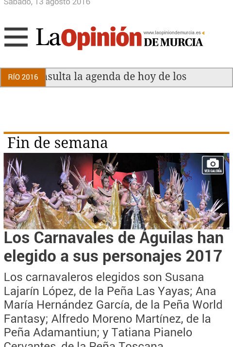 El #CarnavadeAguilas portada edición digital del <a href="/diariolaopinion/">La Opinión de Murcia</a> laopiniondemurcia.es <a href="/AYUNTAGUILAS/">AYTO. DE ÁGUILAS</a> <a href="/vivelcarnaval/">Vive el carnaval</a>