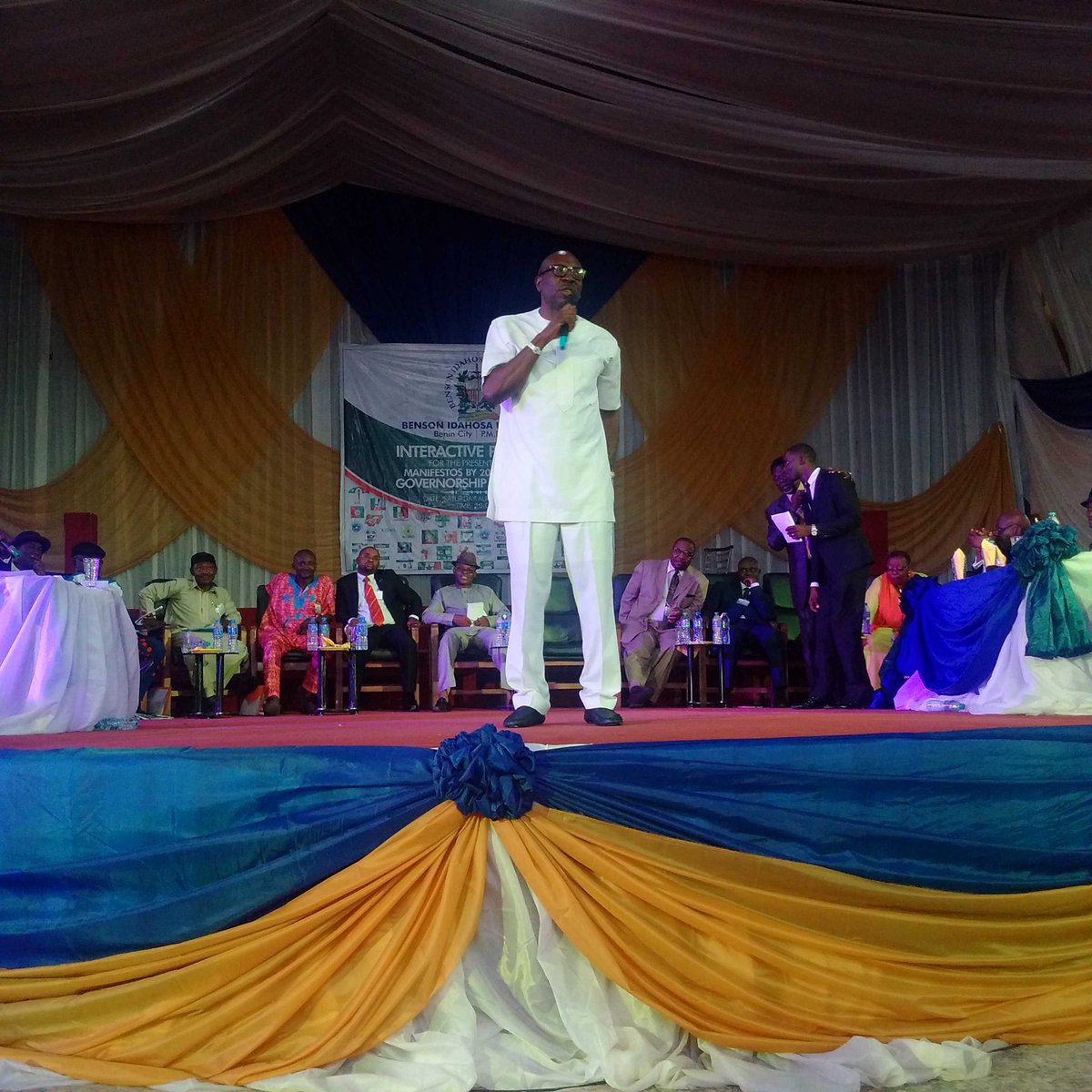 IdahosaLaurie's tweet photo. "We need secure, committed, visionary leadership for Edo State." @PastorizeIyamu #BIUGuberRace2016 #PDPCandidate https://t.co/OH6wC6HayJ