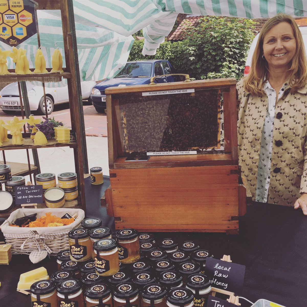 WeAreBeeLoved's tweet photo. We're at #Hedfest today! Come to our stall to try some delicious local honey &amp; see our bees! 🐝 #honeybees #honey https://t.co/93lsAeTqcZ