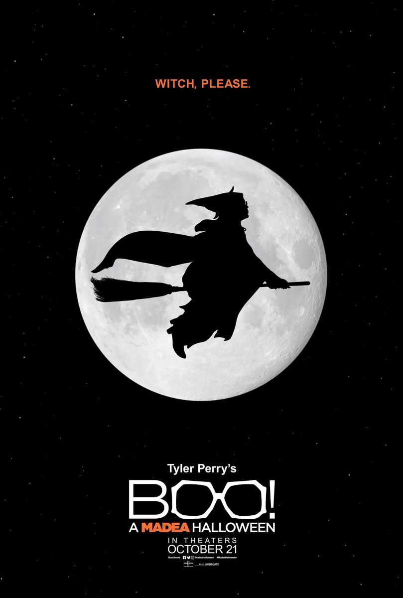 tylerperry's tweet photo. Witch, please! Madea is BACK - check out the brand new poster and see #MadeaHalloween in theaters October 21. 👻 https://t.co/YnoAEPPpqV