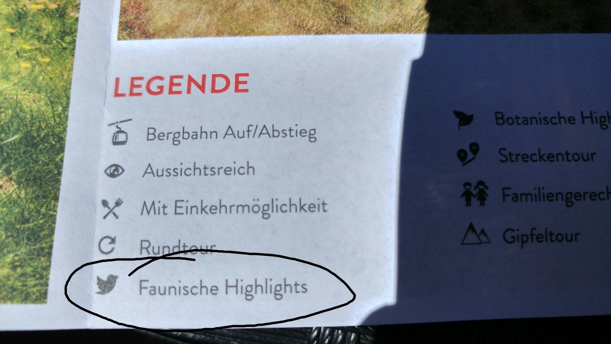 Gerade in der #Wanderkarte von #saalbach gesehen, dass <a href="/twitter/">Twitter</a> sich in #FaunischeHighlights umbenannt hat!