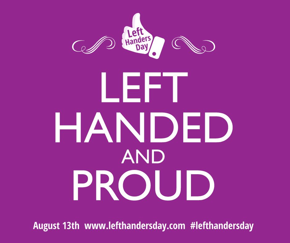 Only 10% of us are lefties. Amazing! #lefthandersday