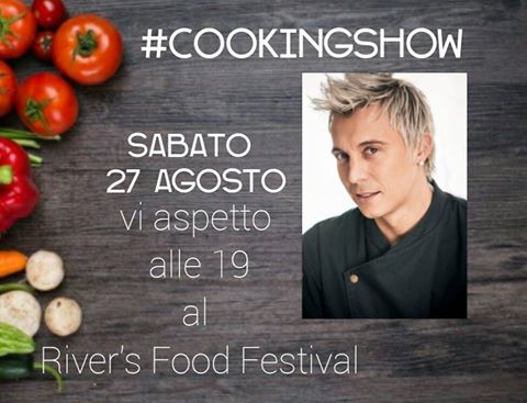 RiversFood's tweet photo. Sabato 27 agosto alle 19 a Boretto da non perdere il #CookingShow atomico di Andrea Mainardi https://t.co/x3cYu5NuFl https://t.co/DUwMTaLkL5