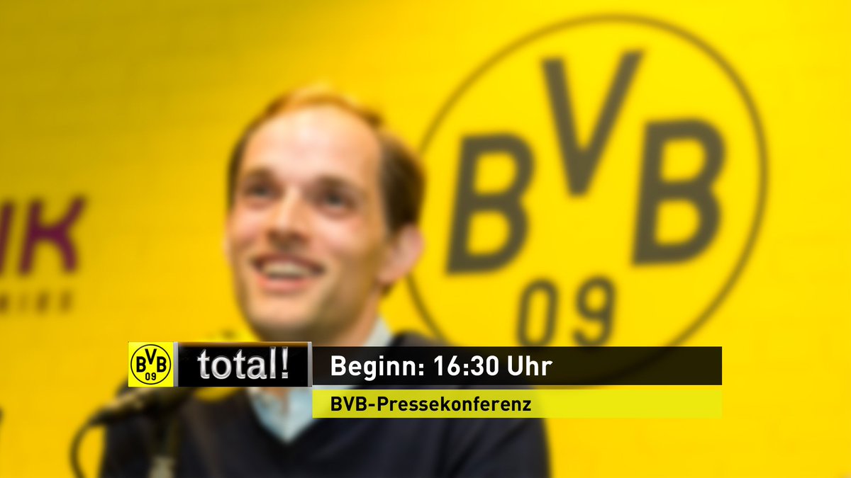BVB's tweet photo. Die Pressekonferenz zum Supercup gibt's um 16:30 Uhr wie gewohnt live auf bvbtotal.de. https://t.co/Qh0Xz8Njyh