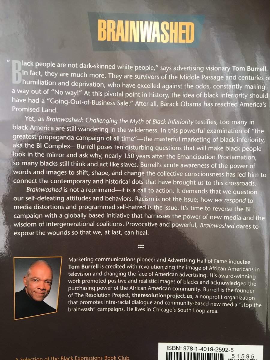 onke2020's tweet image. Currently reading "Brainwashed" by Tom Burrell @TomBurrell_Chi