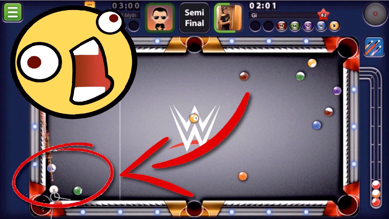 GØTGANG 🌐 on X: 8 Ball Pool - HACK? CHEAT? GLITCH? BALLS OF THE TABLE!  [Must See WWE Gameplay]   / X