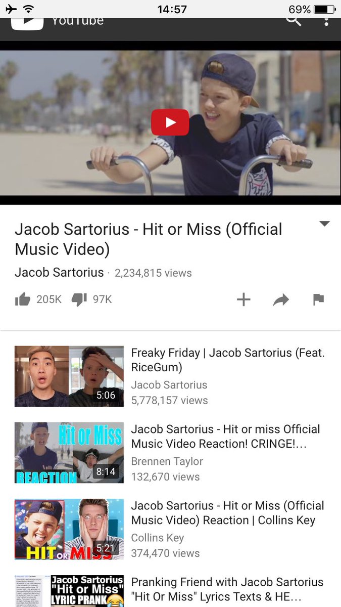 moresartorius's tweet photo. ,@jacobsartorius may have over 2.2 million views on #HitorMissMusicVideo but trust me, i'm about 2 million of those https://t.co/jPPCKADjh4