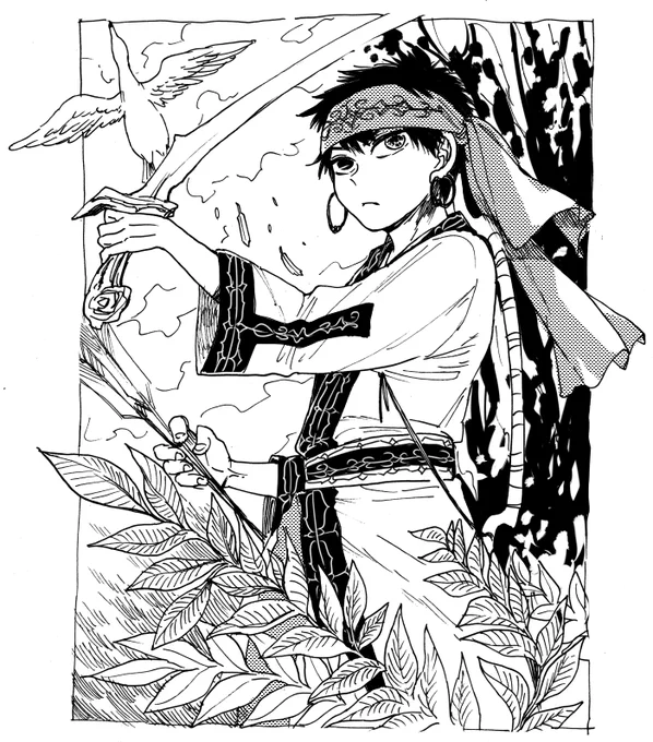 #神話版深夜の真剣お絵かき60分勝負
オキクルミ 