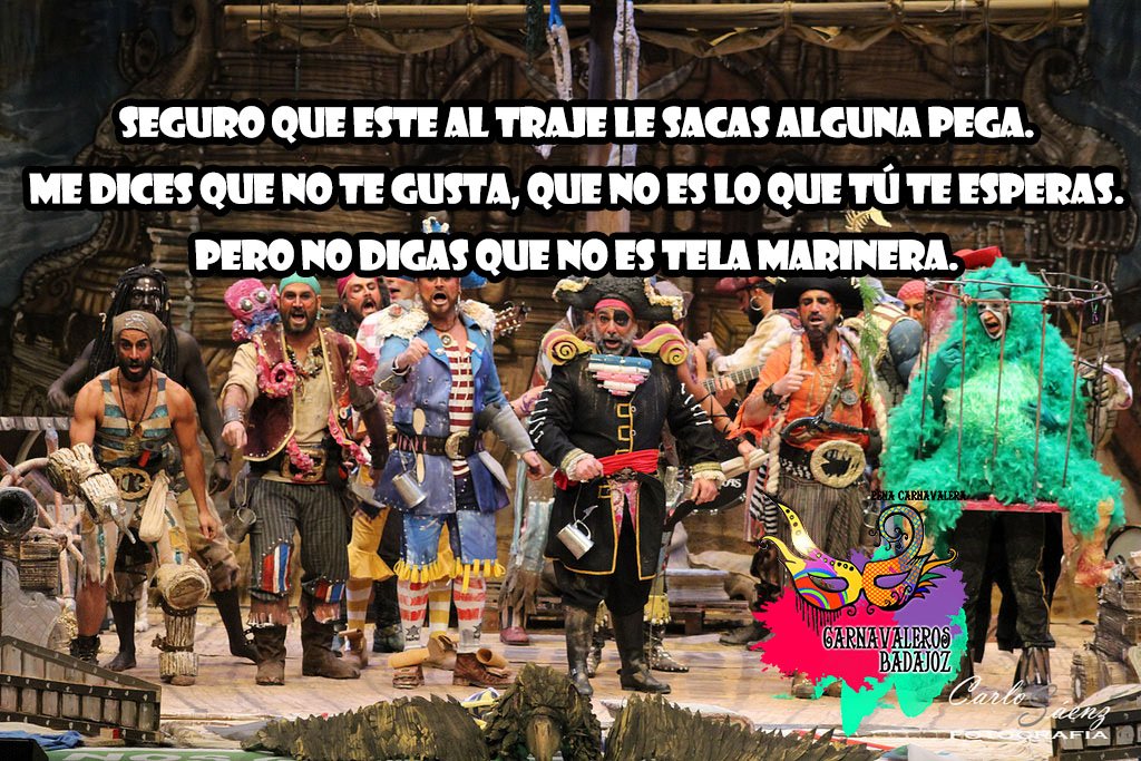 CarnavalerosBad's tweet photo. Os dejamos el estribillo de @LosPiratasBad del #COMBA2016. Podéis ver todas las murgas en: https://t.co/vZB2v0S60e https://t.co/Fg2ZpqG68m
