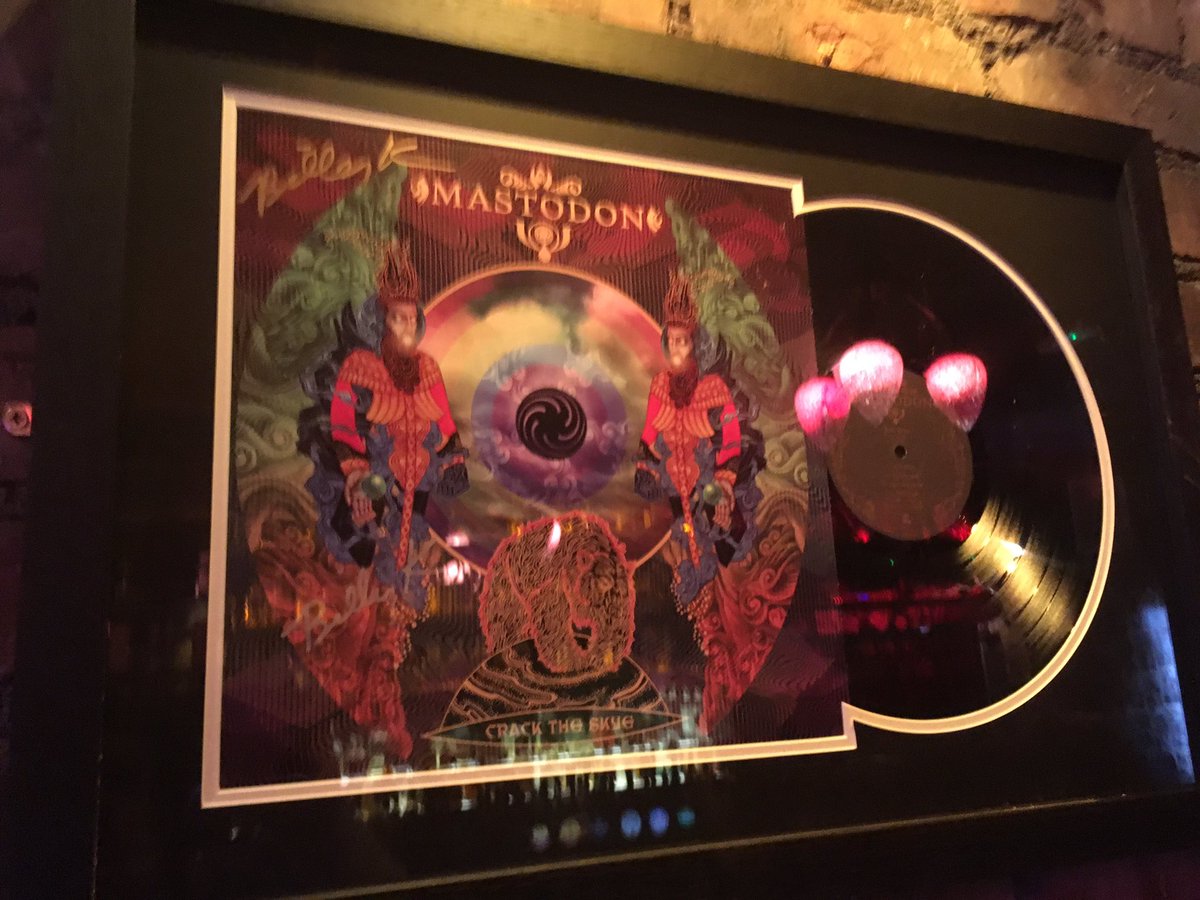 bdsmcork's tweet photo. We finally hung the @mastodonmusic records much love guys https://t.co/qj43BTpnJH